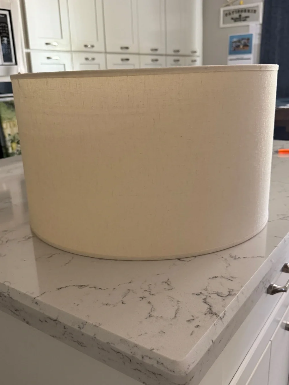 Beige cream off white Restoration Hardware Drum Lampshade 18
